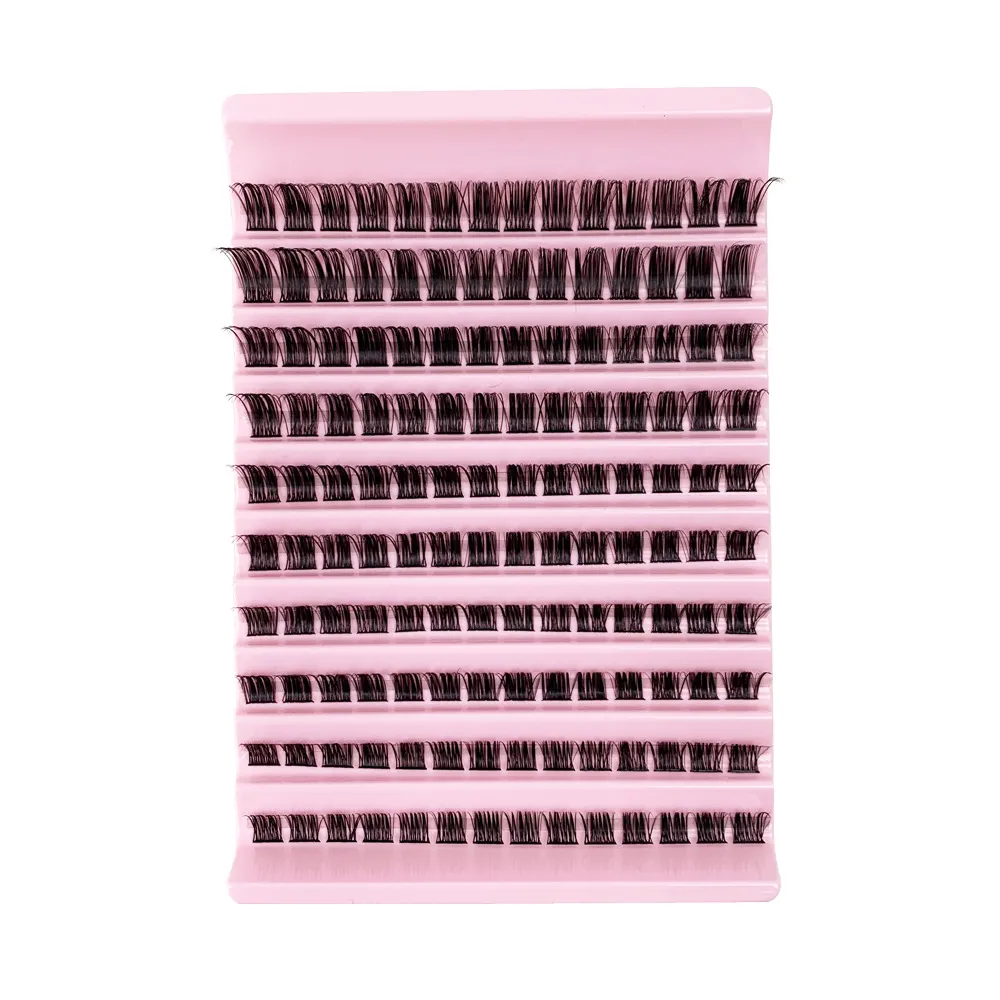 New Feather Lash Clusters – D Curl Wispy Segmented Individual Eyelashes, Faux Mink Self-Grafting False Lashes for Dramatic Western Style Look, DIY Eyelash Extension Kit